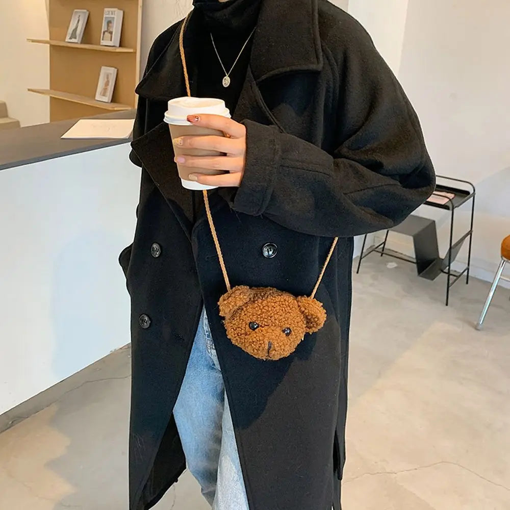 Bags Cartoons Animals Messenger Bag  Bear Shoulder Bag Diagonal Women Bag Smile Bear  Bag  Purses