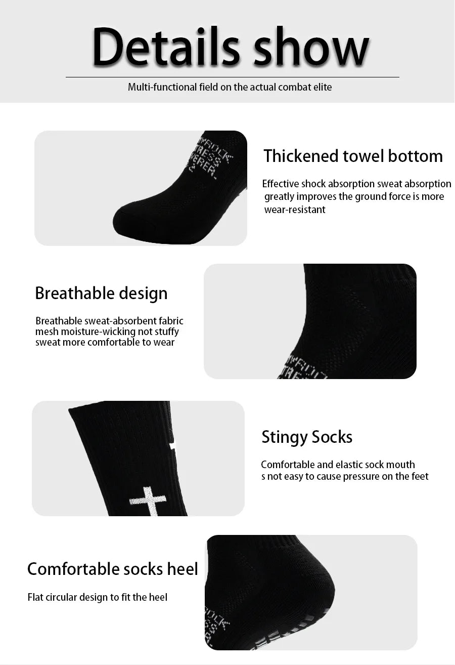 New Men Women Sports Football Socks Tube Wear-resistant Non-slip Outdoor Sports Cycling Socks Soccer Basketball Socks