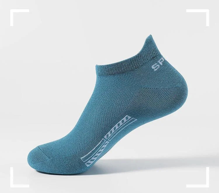 5Pairs High Quality Men Ankle Socks Breathable Cotton Sports Socks Mesh Casual Athletic Summer Thin Cut Short Sokken Size 38-45