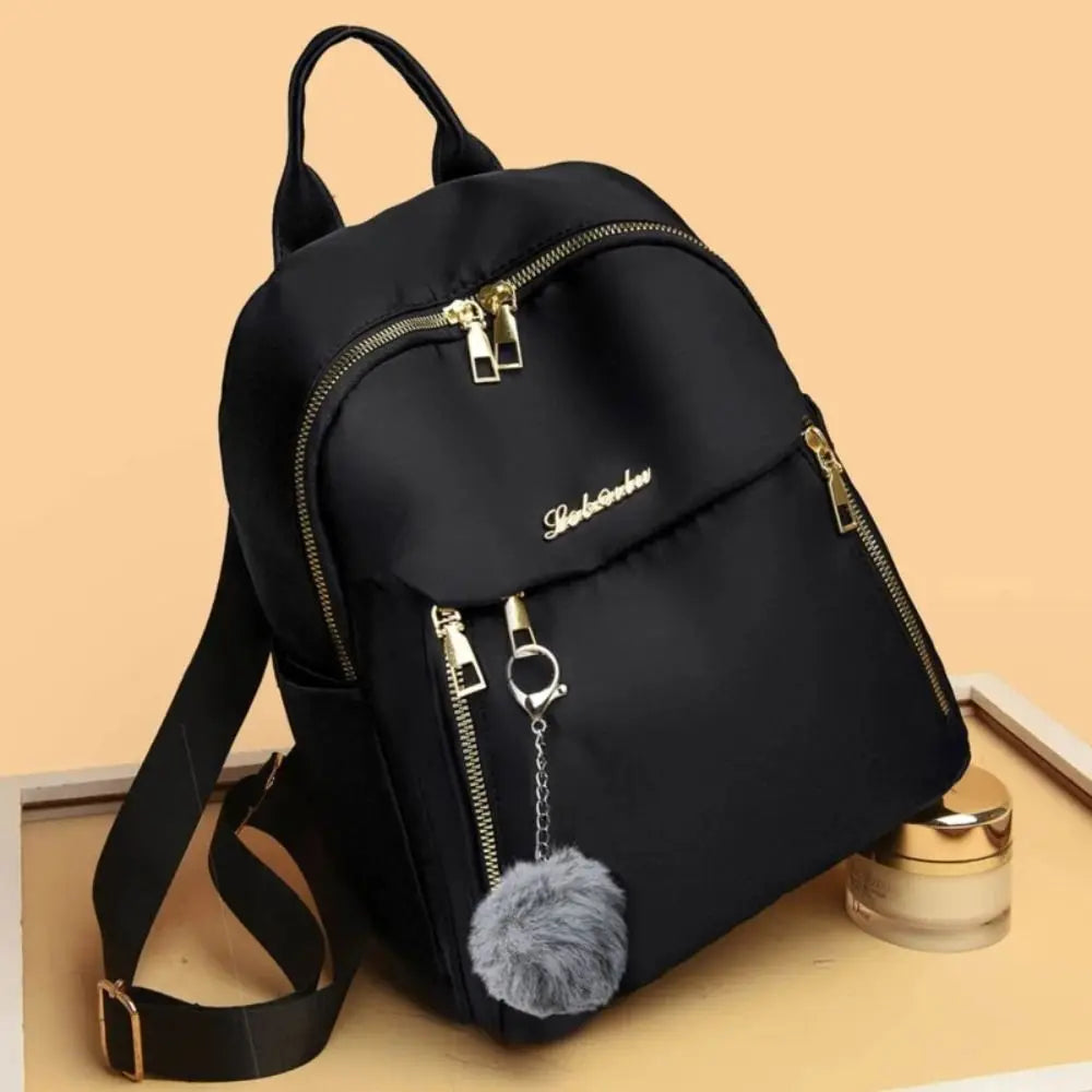 Simple Black Large Capacity Backpacks Women Travel Bag Solid Harajuku Student Schoolbag Oxford Backpack Unisex Bags