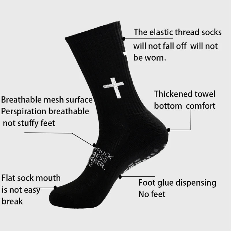 New Men Women Sports Football Socks Tube Wear-resistant Non-slip Outdoor Sports Cycling Socks Soccer Basketball Socks