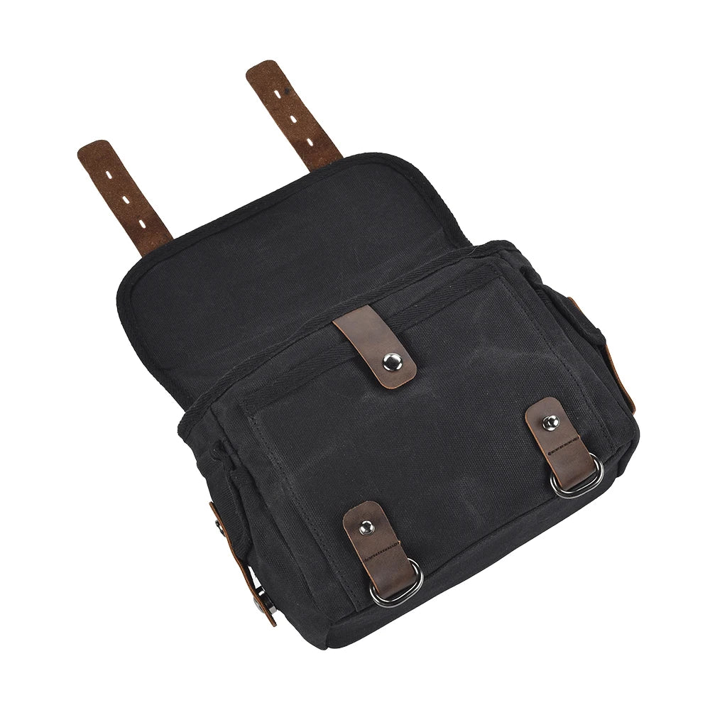 Motorcycle Side Bag Canvas Bag Saddle Bags Motorcycles Cycling Side Pouch Waterproof Lightweight Side Bag Bicycle Luggage Bags