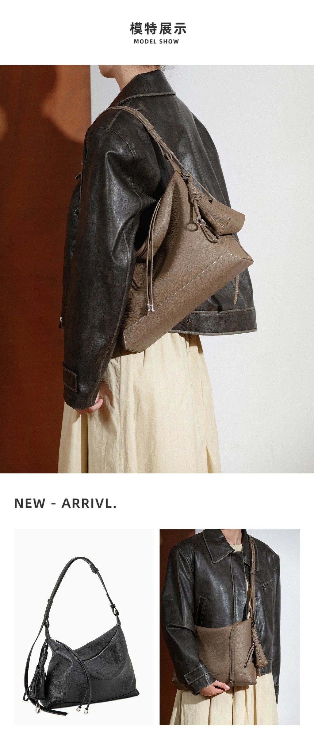 Bags for Women Tote Fashion Underarm Women's Bag Large Capacity Cowhide Shoulder Bag Casual Commuter Retro Crossbody Handbags
