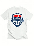 USA Basketball Team Logo T-Shirt Men Women Unisex Sport Graphic Tee Casual Streetwear Top Summer cotton casual sportswear
