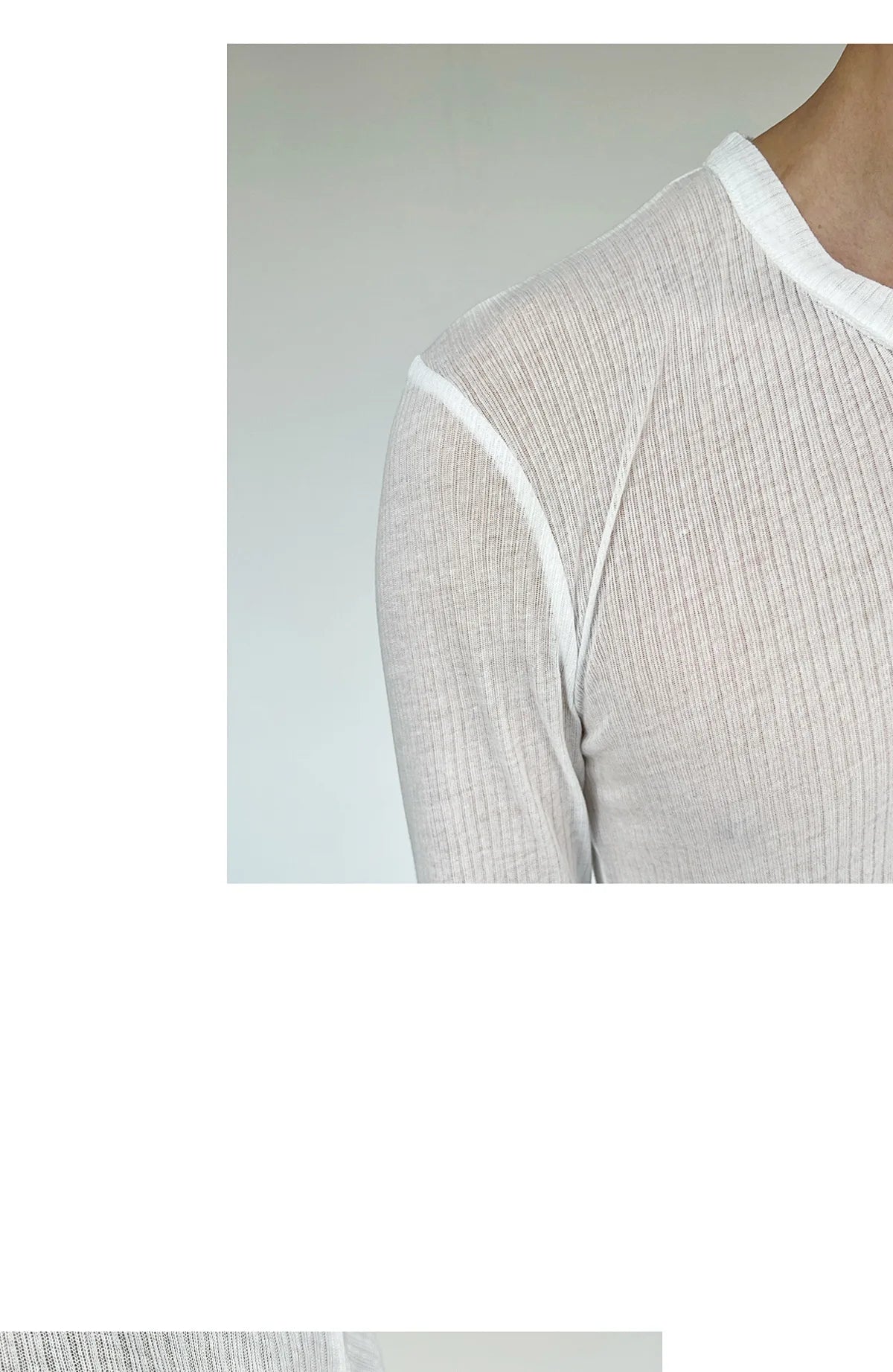 Long-sleeved T-shirt Men's Fashionable New Summer Thin See-through Elastic Deep V Bottoming Shirt Pink Slim-fitting And Thin Des