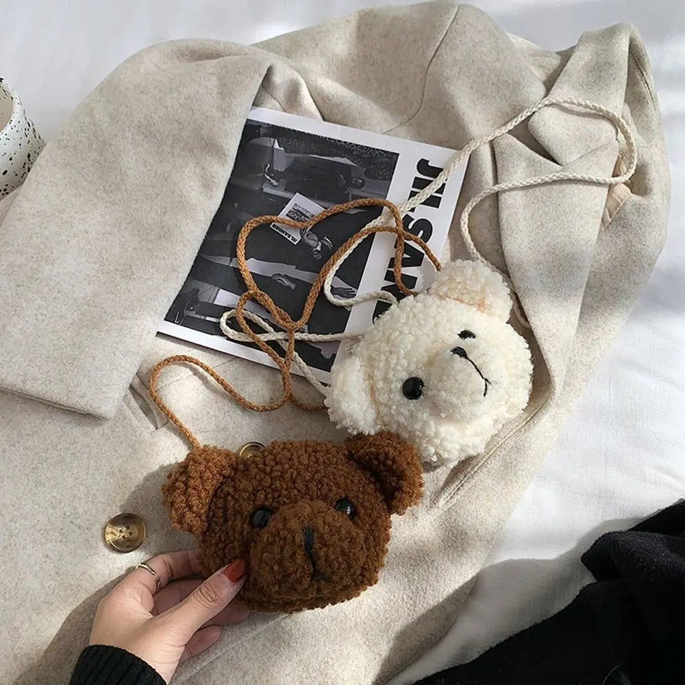 Bags Cartoons Animals Messenger Bag  Bear Shoulder Bag Diagonal Women Bag Smile Bear  Bag  Purses
