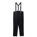 Steampunk Victorian Pants For Men Historical High Waist Fall Front Trousers Retro Medieval Suspenders Overalls