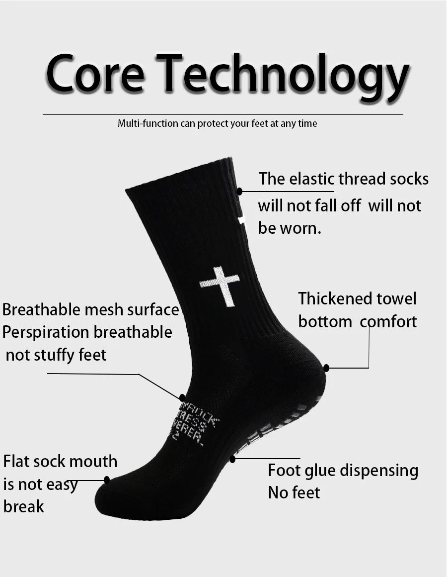 New Men Women Sports Football Socks Tube Wear-resistant Non-slip Outdoor Sports Cycling Socks Soccer Basketball Socks