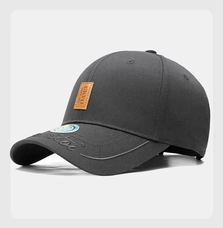 New Baseball Cap For Men Hard Top Big Head Casual Hat Outdoor Sun Cap Women Simple Style