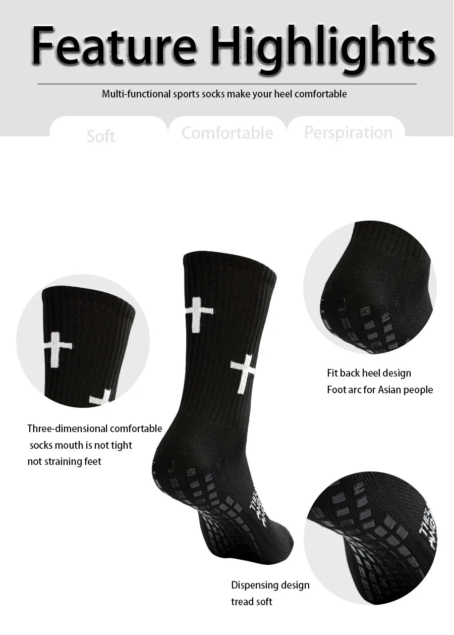 New Men Women Sports Football Socks Tube Wear-resistant Non-slip Outdoor Sports Cycling Socks Soccer Basketball Socks