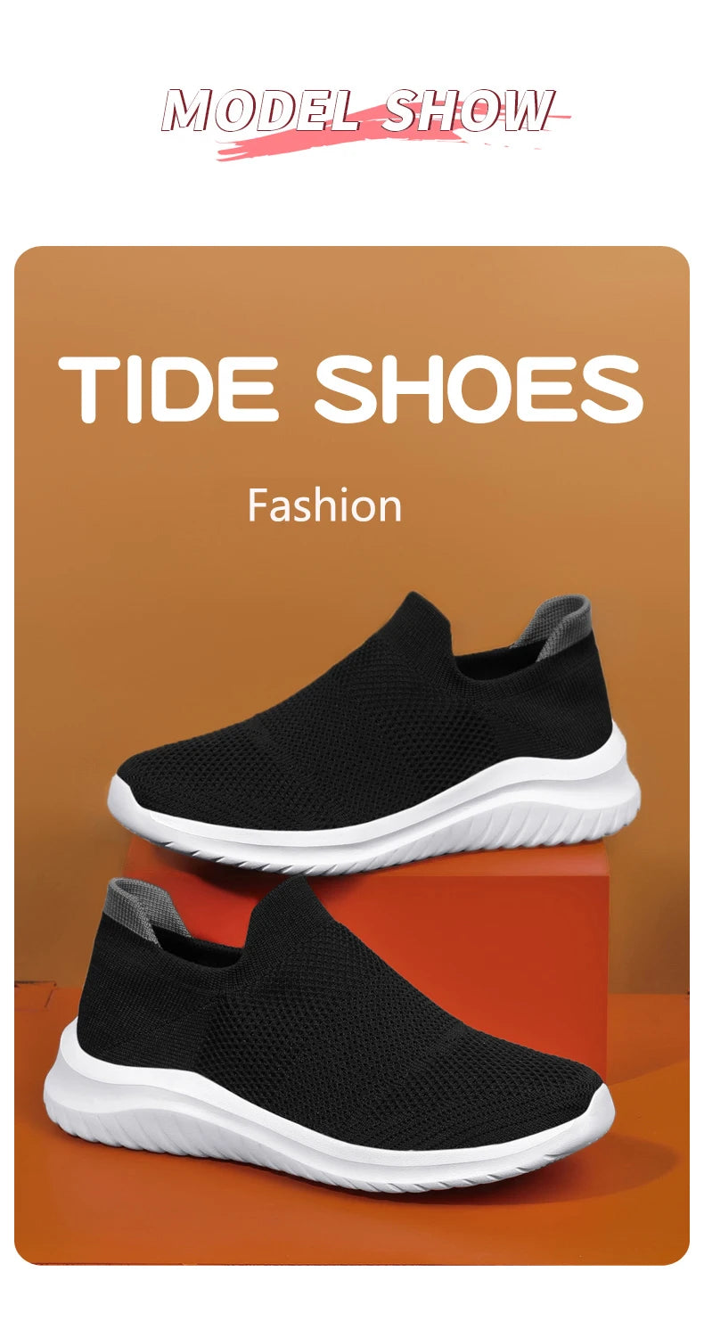 Men's Shoes Soft Sole Slip-On Sneakers Men Running Shoes Lightweight Men's Loafers Walking Male Footwear