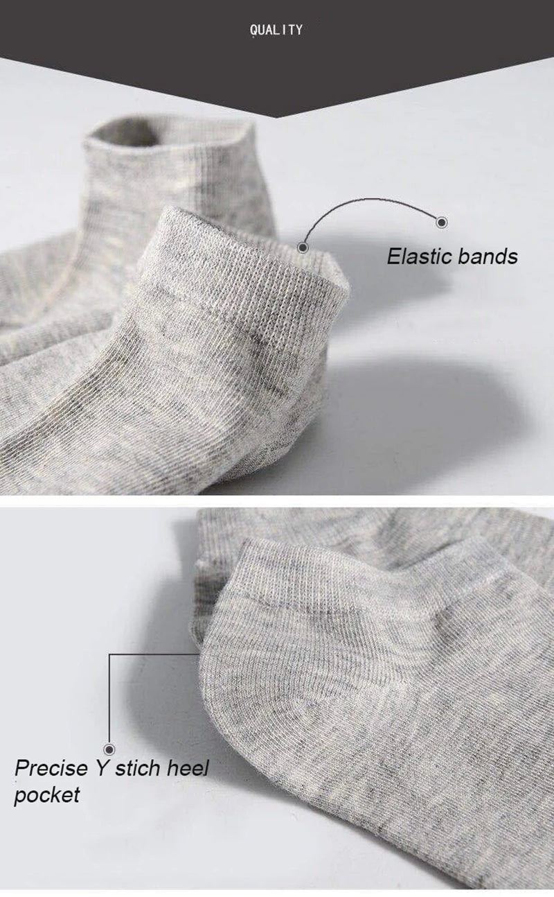 5Pairs High Quality Men Ankle Socks Breathable Cotton Sports Socks Mesh Casual Athletic Summer Thin Cut Short Sokken Size 38-45