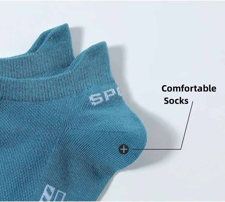 5Pairs High Quality Men Ankle Socks Breathable Cotton Sports Socks Mesh Casual Athletic Summer Thin Cut Short Sokken Size 38-45