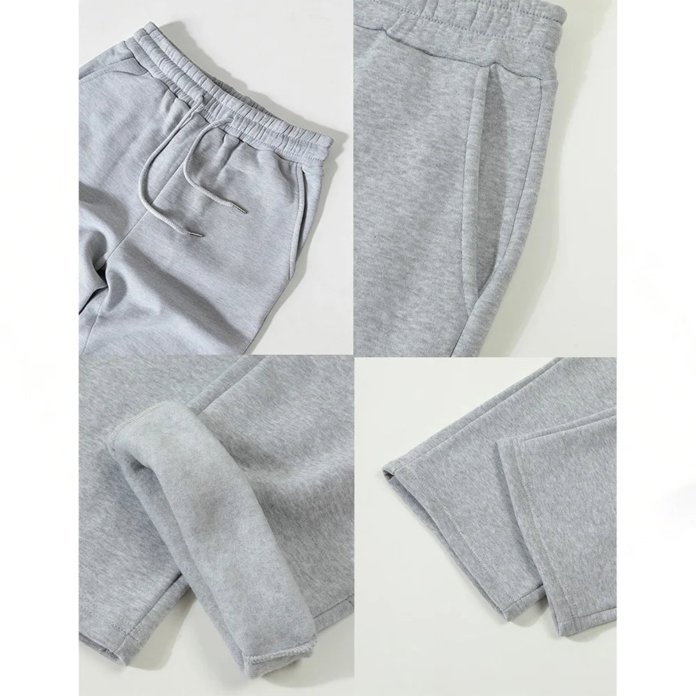 Mens Sweatpants Straight Fit Joggers for Sports and Streetwear Loose Oversized Casual Pant Drawstring Multi-pocket Men Long Pant
