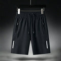 Men's Summer Ultra-thin Ice Silk Beach Casual Shorts Jogging Sport Quick Dry Male Zipper Loose Gym Sports Short Pants Sweatpant