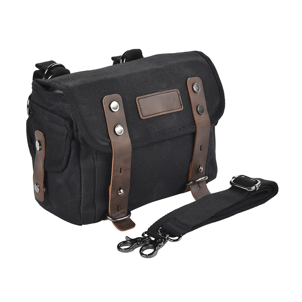 Motorcycle Side Bag Canvas Bag Saddle Bags Motorcycles Cycling Side Pouch Waterproof Lightweight Side Bag Bicycle Luggage Bags