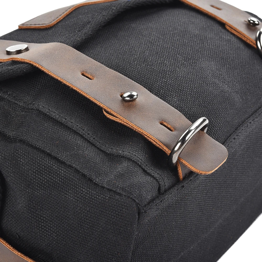 Motorcycle Side Bag Canvas Bag Saddle Bags Motorcycles Cycling Side Pouch Waterproof Lightweight Side Bag Bicycle Luggage Bags