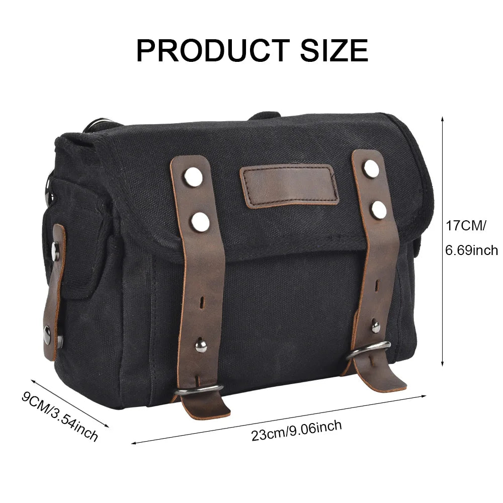 Motorcycle Side Bag Canvas Bag Saddle Bags Motorcycles Cycling Side Pouch Waterproof Lightweight Side Bag Bicycle Luggage Bags
