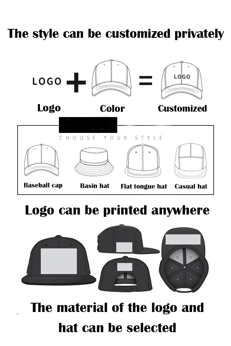 Fashion Baseball Caps for Men Letter Adjustable Unisex Hip Hop Trucker Hat Casual Snapback Caps Outdoor Cap Cotton Embroidery