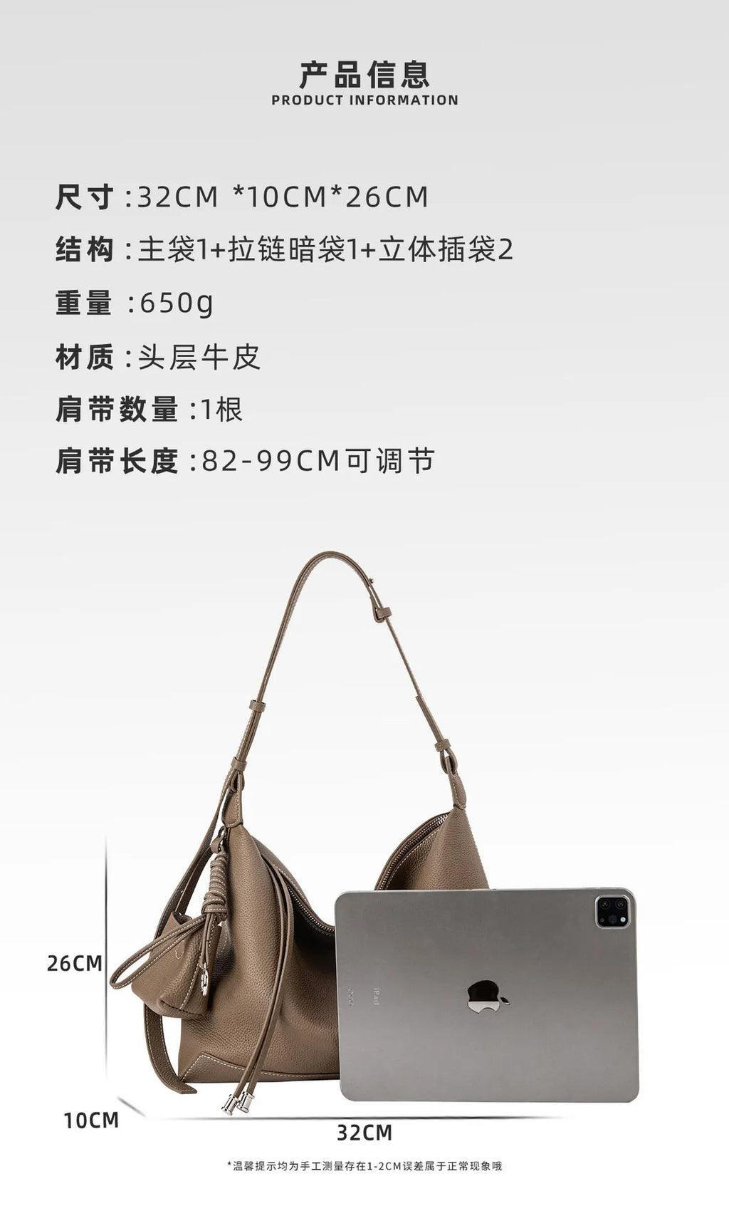 Bags for Women Tote Fashion Underarm Women's Bag Large Capacity Cowhide Shoulder Bag Casual Commuter Retro Crossbody Handbags