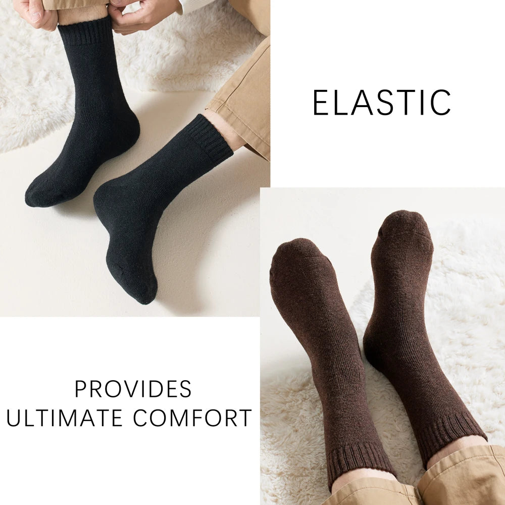 Wool Socks For Men,  Male Thicker Solid Socks Merino Wool Warm Socks Snow Winter Socks Calceta Hombre Skarpety Meskie