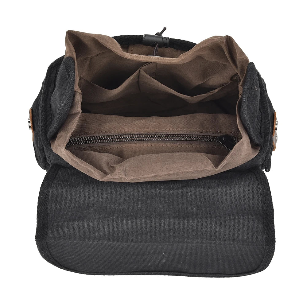 Motorcycle Side Bag Canvas Bag Saddle Bags Motorcycles Cycling Side Pouch Waterproof Lightweight Side Bag Bicycle Luggage Bags