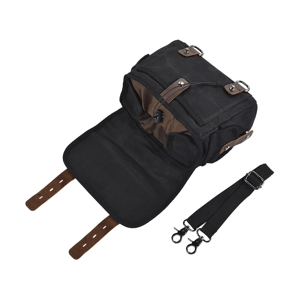 Motorcycle Side Bag Canvas Bag Saddle Bags Motorcycles Cycling Side Pouch Waterproof Lightweight Side Bag Bicycle Luggage Bags