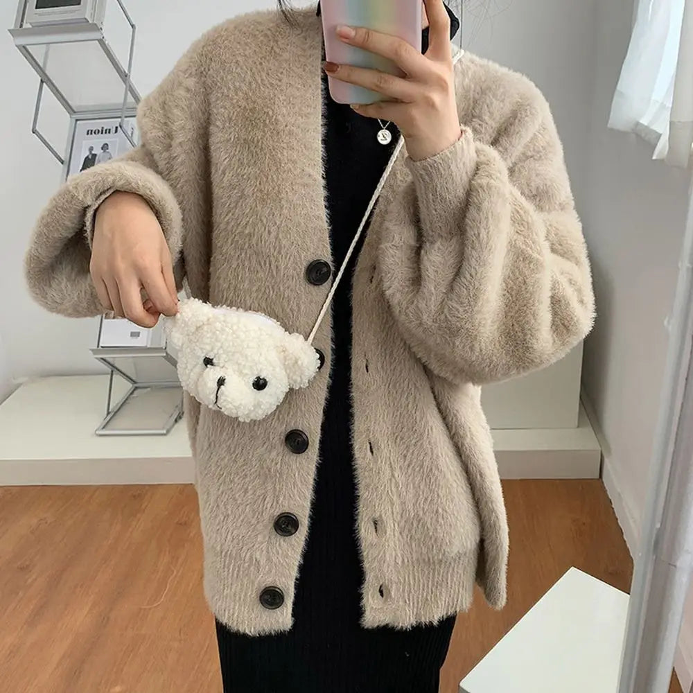 Bags Cartoons Animals Messenger Bag  Bear Shoulder Bag Diagonal Women Bag Smile Bear  Bag  Purses