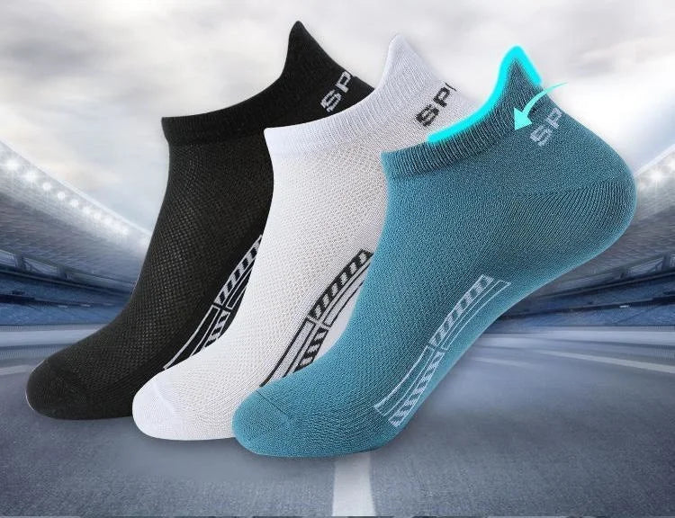 5Pairs High Quality Men Ankle Socks Breathable Cotton Sports Socks Mesh Casual Athletic Summer Thin Cut Short Sokken Size 38-45